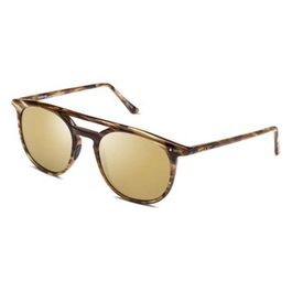Occhiali da Sole Mod 0704 THIN ROUND SUN B2 BUTTON GL con Montatura in Plastica e Lenti Marroni Eleganti