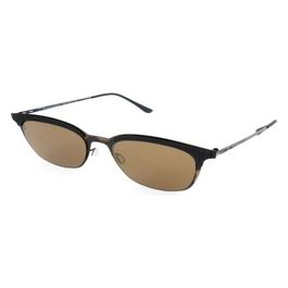 Occhiali da Sole Mod 0258 THIN METAL BASE 2 BRUSH DAR con montatura metallica marrone e lenti anti graffi
