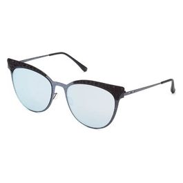 Occhiali da Sole Mod 0257 THIN METAL BASE 2 BLACK GLI con montatura Glittery Blue/Black e lenti Silver Mirror trattate per una visione impeccabile