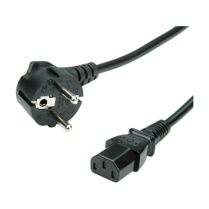 ITB 3 Mt-iec-c13 Cavo di Alimentazione Presa IEC Diritta Nero 3mt