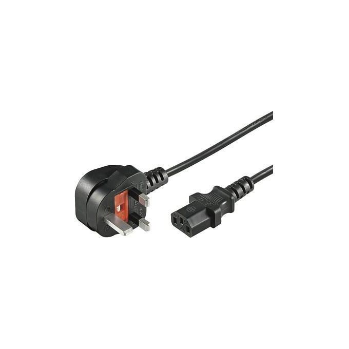 ITB Cavo di Alimentazione Nero 2mt BS 1363 Accoppiatore C13