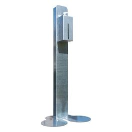 ITB Colonna Regolabile con Dispenser per Gel Igienizzante in Acciaio