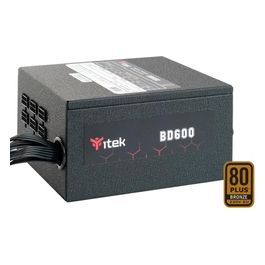 iTek BD600 Alimentatore 600W 80Plus EU Bronze PFC Attivo Ventola HDB 12cm DC to DC Semi Modulare