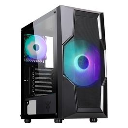 Case OXYGEN Gaming Middle Tower 20cm e 12cm ARGB Fan USB 3 Side Panel Temp Glass