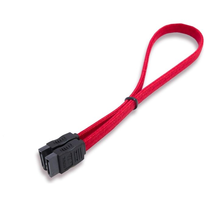itek cavo Sleevato Sata3  300mm   Rosso