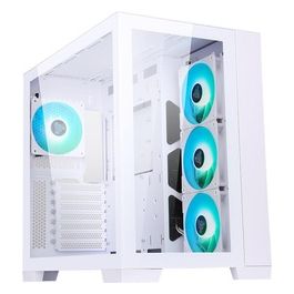 Itek DARK CAVE Case Gaming Tower ATX 4x12cm ARGB Fan 2xUsb 3.0 Type-C Side e Front Panel Temp Glass White Edition