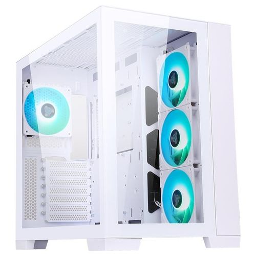Itek DARK CAVE Case Gaming Tower ATX 4x12cm ARGB Fan 2xUsb 3.0 Type-C Side e Front Panel Temp Glass White Edition