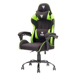 itek Gaming Chair RHOMBUS FF10 - Tessuto, Doppio Cuscino, Schienale Reclinabile, Nero Verde