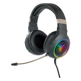 iTek H430 Cuffie Gaming per Pc e Console 7.1 Virtuale con Vibro Controllo del Volume 7 Colori Led + Rgb Usb Nero