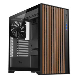 ITGCAWO28B Case PC Gaming ATX Tower Nero Legno Vetro Temprato Filtro Antipolvere