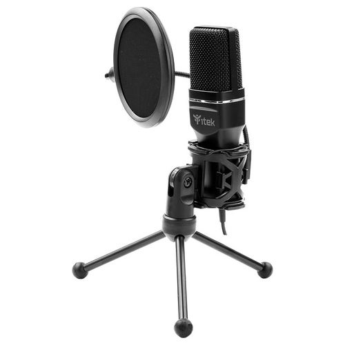 Itek M100 Microfono a Condensatore Usb Treppiede Filtro Antipop e Spugna Audio Professionale