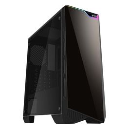 iTek NOOXES X10 EVO – Case PC Gaming Middle Tower ATX, Addressable RGB, 2xUSB3, Pannello Laterale In Vetro Trasparente, Nero