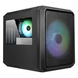 iTek QBO 8 EVO Nero Micro ATX, USB3, 200+120mm ARGB Fan, Card Reader, 3X Trasp Window