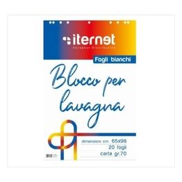 Iternet Confezione 5 Blocchi per Lavagna Fogli Bianchi