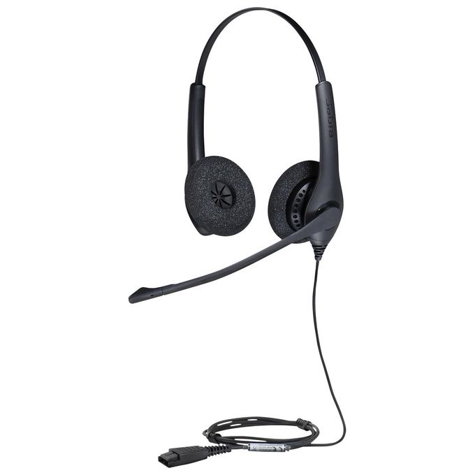 Jabra 1519-0154 BIZ 1500 Duo Auricolare Stereo Cablato Quick Disconnect Microfono Boom per Telefono