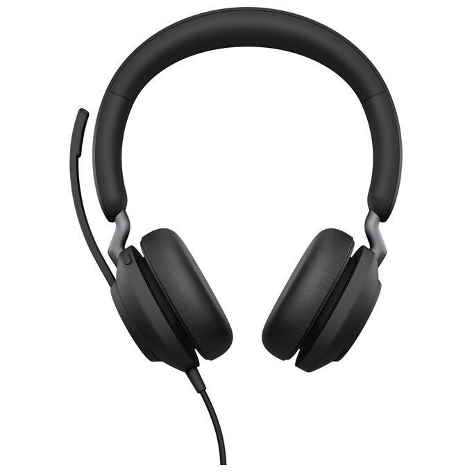 Jabra 24189-999-799 Cuffie Evolve2 40 SE Cablate On-Ear USB Type-C - USB Type-A Nero