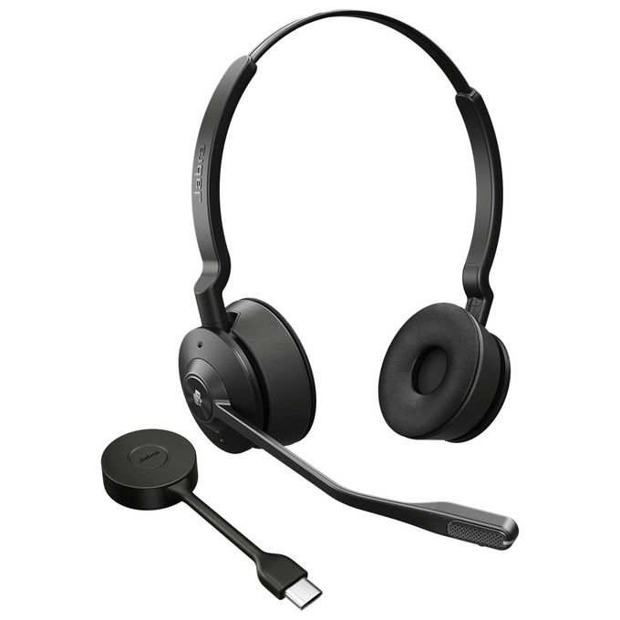 Jabra 9659-470-111 Cuffie Wireless Engage 55 SE Nero Per Ufficio-Call center Stereo USB-C