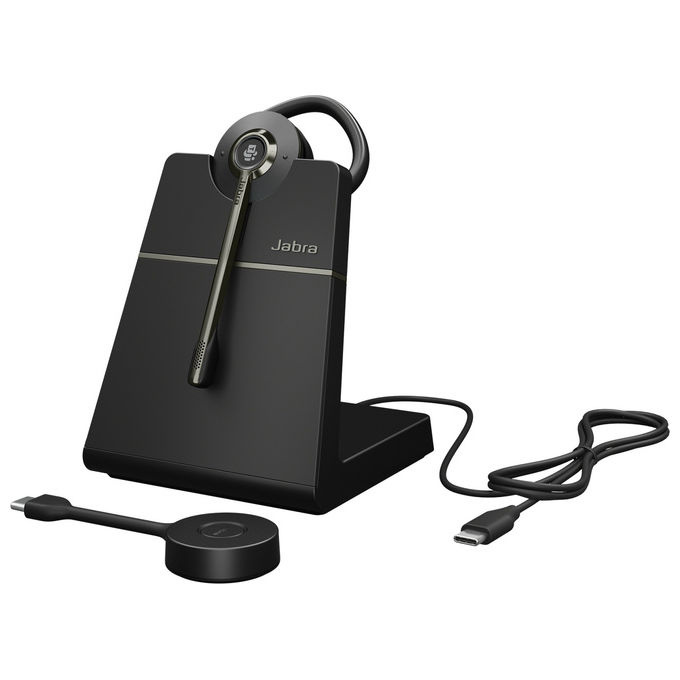 Jabra 9655-475-111 Engage 55 SE Auricolare Wireless Clip Nero Per Auto-Ufficio