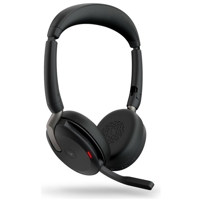 Jabra Evolve2 65 Flex Auricolare con Cavo e Senza Cavo a Padiglione Ufficio Bluetooth Nero