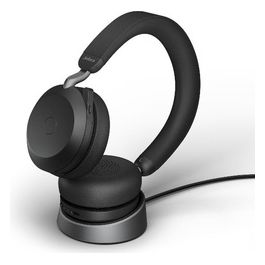 Evolve2 75 Link380c MS Stereo Cuffia e Auricolare Con Cavo e Senza Cavo a Padiglione USB Tipo-C Stand Black