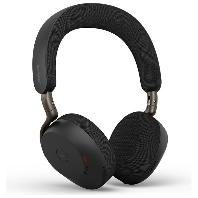 Jabra 37599-999-999 Evolve3 75 MS – Cuffie Wireless Bluetooth 5.3, ANC Adattivo, 6 Microfoni AI, 22h autonomia, USB-A, certificato Microsoft Teams, colore Nero