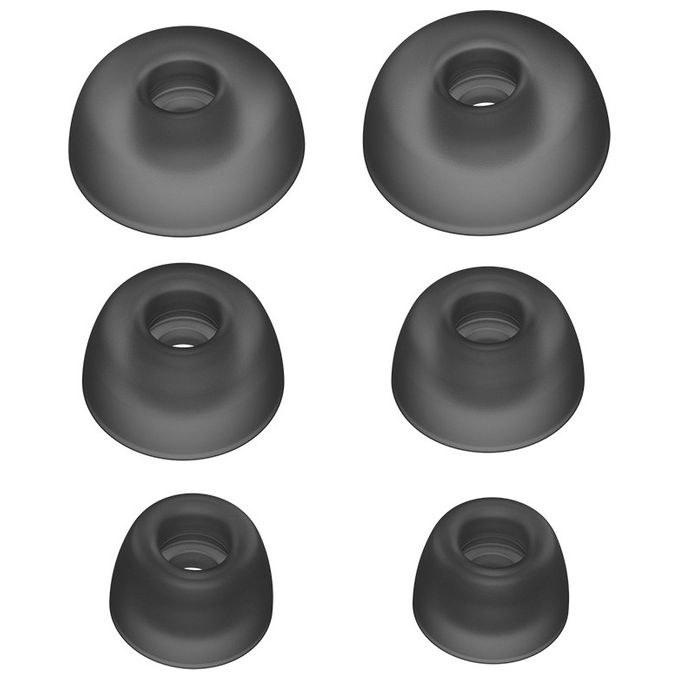 Jabra 100-62974000-00 Inserti Auricolari Silicone Neri Evolve2 Buds 3 Paia S-M-L