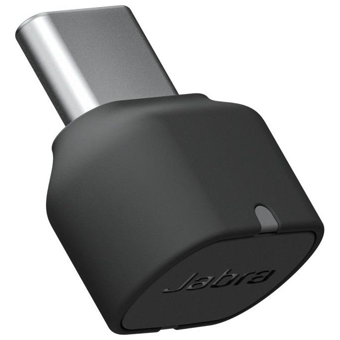 Jabra Link 380c UC Adattatore Bluetooth con Porta di Tipo Usb-C Dongle Bluetoooth senza Fili per Cuffie Evolve2 85 e 65 Nero