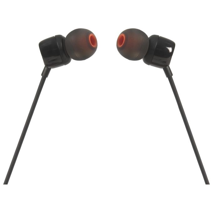 JBL JBLT110BLK Tune 110 Auricolare In-ear Cablato Jack 3.5mm Microfono Integrato Pure Bass colore Nero