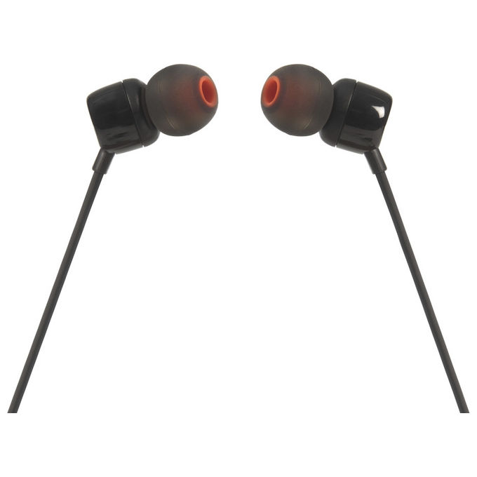 JBL TUNE 110 Auricolari In-Ear Cablati con Microfono Jack 3.5 mm Driver 9 mm Pure Bass colore Nero