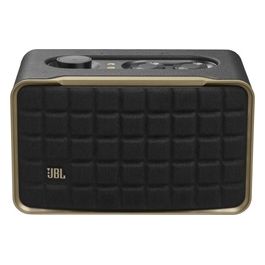 JBL Authentics 200 Smart Home Wifi Speaker Altoparlante Bluetooth dal Design Retrò Anni '70 con Griglia Quadrex Assistente Vocale AirPlay One App Nero