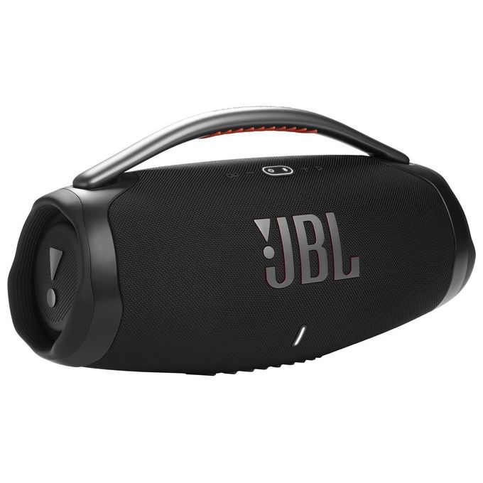 JBL Boombox 3 Wi-Fi Speaker Wireless Cassa Altoparlante Portatile con Bassi Profondi Bluetooth e Wi-Fi Integrato Impermeabile IP67 App JBL One 3D Dolby Atmos fino a 24 Ore di Autonomia Nero