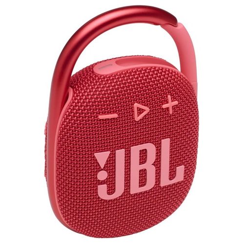 Jbl CLIP 4 Speaker Bluetooth Portatile Wireless con Moschettone Integrato Design Compatto Resistente ad Acqua e Polvere IPX67 fino a 10 h di Autonomia USB Rosso