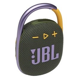 Jbl CLIP 4 Speaker Bluetooth Portatile Wireless con Moschettone Integrato Design Compatto Resistente ad Acqua e Polvere IPX67 fino a 10 h di Autonomia USB Verde