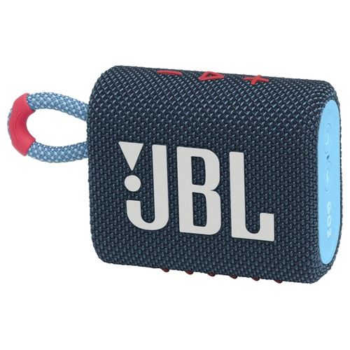 JBL GO 3 Speaker Bluetooth Portatile Cassa Altoparlante Wireless con Design Compatto Resistente ad Acqua e Polvere IPX67 Usb Blu e Rosa