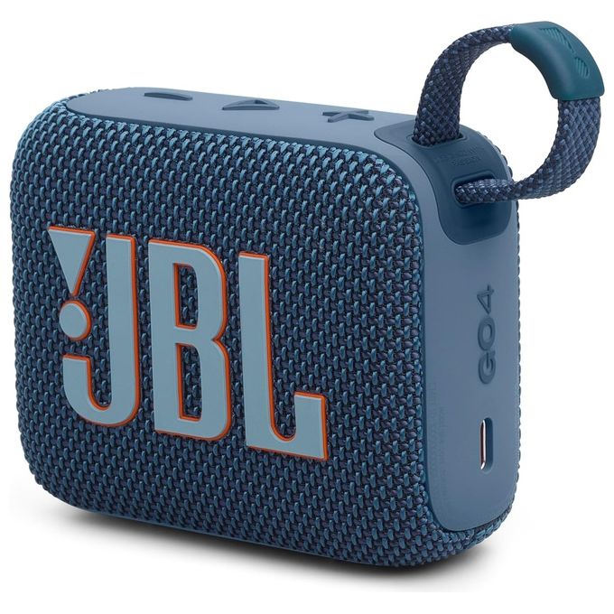 JBL GO 4 Speaker Bluetooth Portatile Altoparlante Wireless con Design Compatto Waterproof e Resistenza alla Polvere IP67 fino a 7 h di Autonomia USB Compatibile con App Portable Blu