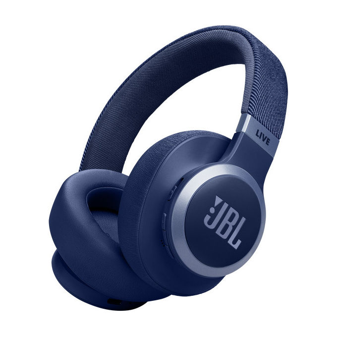 JBL Live 770NC Cuffie Wireless Bluetooth Blu con ANC per Musica e Chiamate