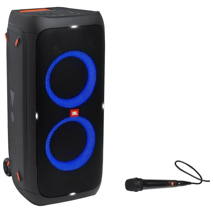 Jbl Partybox 310MC Speaker Portatile per Feste con Effetti di Luci e Microfono Cablato Nero