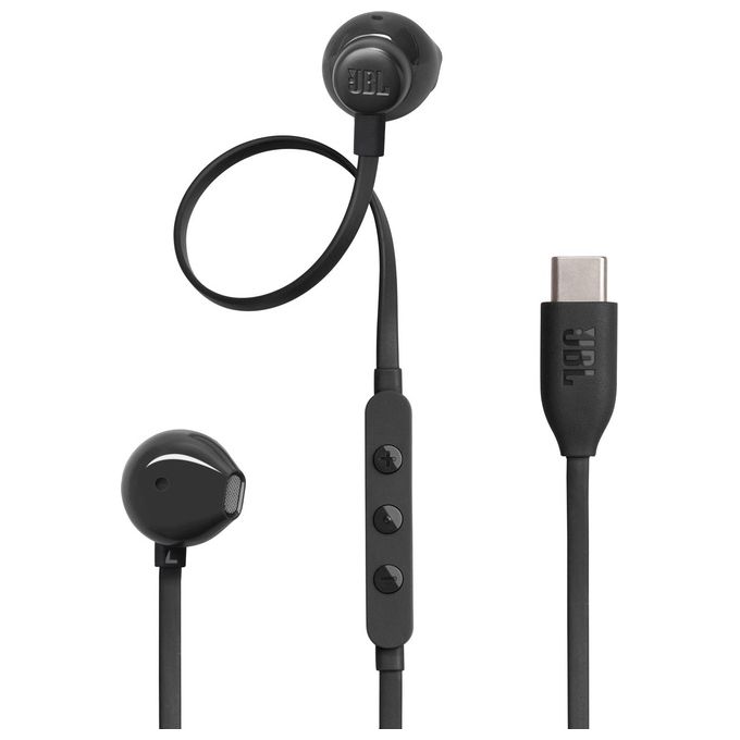 Image of JBL Tune 305 C Auricolari USB-C ad Alta Risoluzione Audio con Cavo Piatto Antigroviglio Nero