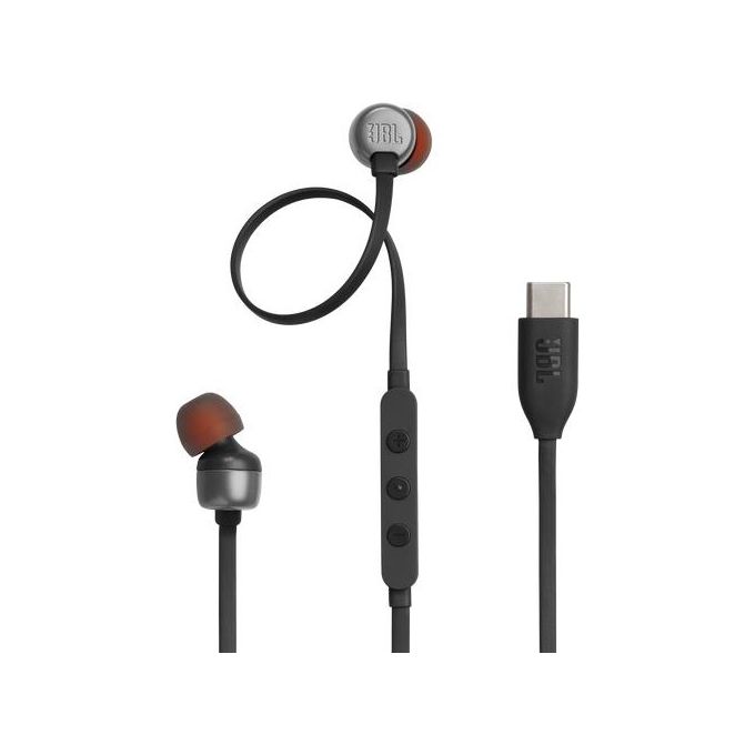 JBL JBLT310CBLK Tune 310C Auricolari In-Ear Cablati USB-C Hi-Res Audio Pure Bass Microfono Integrato colore Nero