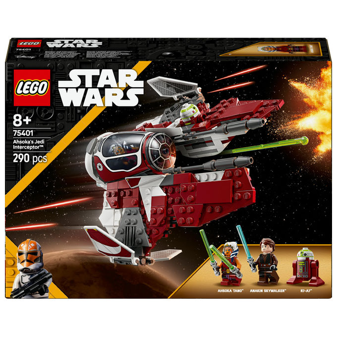 LEGO, Interceptor Jedi di Ahsoka, Star Wars, Include 2 Minifigure, 290 Pezzi