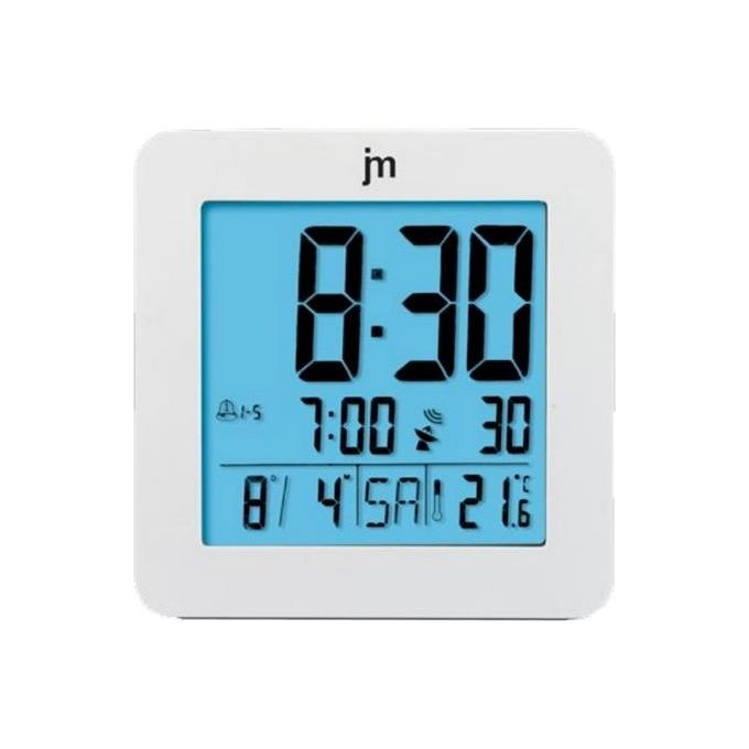 Jm JD-9035B Sveglia Digitale Radiocontrollata con Calendario Giorno/Mese/Anno Rilevazione della Temperatura Interna