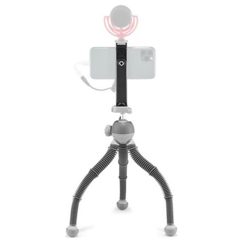 PodZilla Large Kit Treppiede Flessibile con Testa a Sfera Inclusa e Attacco GripTight 360 Phone Grigio