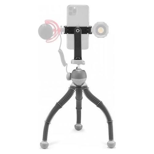 Joby PodZilla Large Kit Treppiede Flessibile con Testa a Sfera Inclusa e Attacco GripTight 360 Phone Grigio