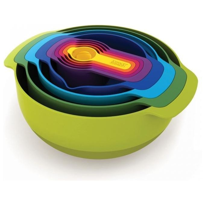 Joseph Joseph Nest Plus Set di Ciotole 9 Pezzi Multicolor