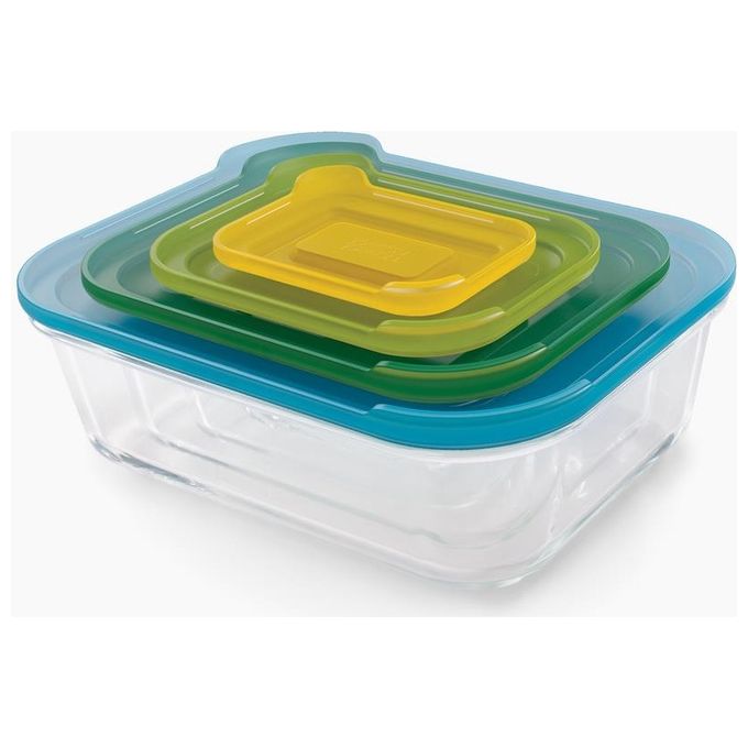 Joseph Joseph Nest Set Contenitori per Provviste 4 Pezzi in Vetro