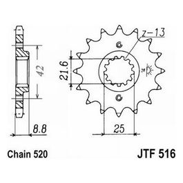 Jt JTF516.16RB Pignone 516 Z16Rb ammortizzato 