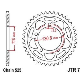 Jt Sprokets Corona 7 Z44Zbk BMW S 1000 RR 09-11 - 