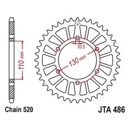 Corona Alluminio 7075T6 Jta 486 Z43 7075T6 Jta 486 Z43 