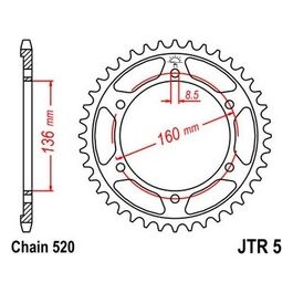 Jt Sprokets Corona Aprilia Pegaso 650 07-09; Betamotor Jonathan 350 03-10 44 denti