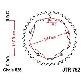 Jt Sprokets Corona Ducati 848 08-10; 848 EVO 11-13; 1100 Monster 09-10; 800 Monster 12-14; 39 denti